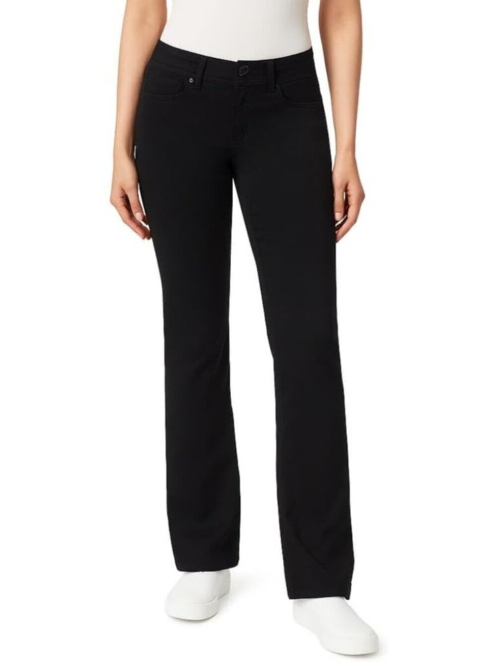 Women's Abbey Mid Rise Stretch Denim Trendy Classic Luscious Curvy Bootcut Jeans